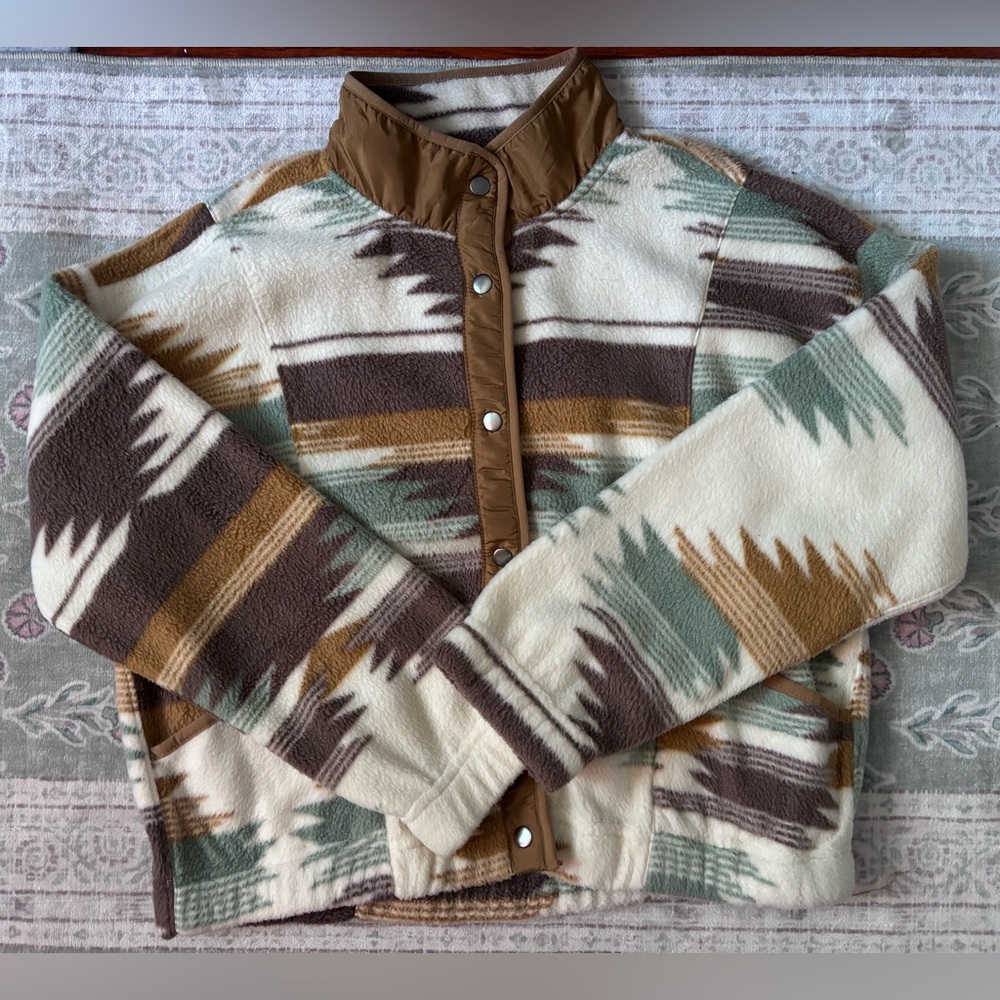 Patterned Fleece Jacket
